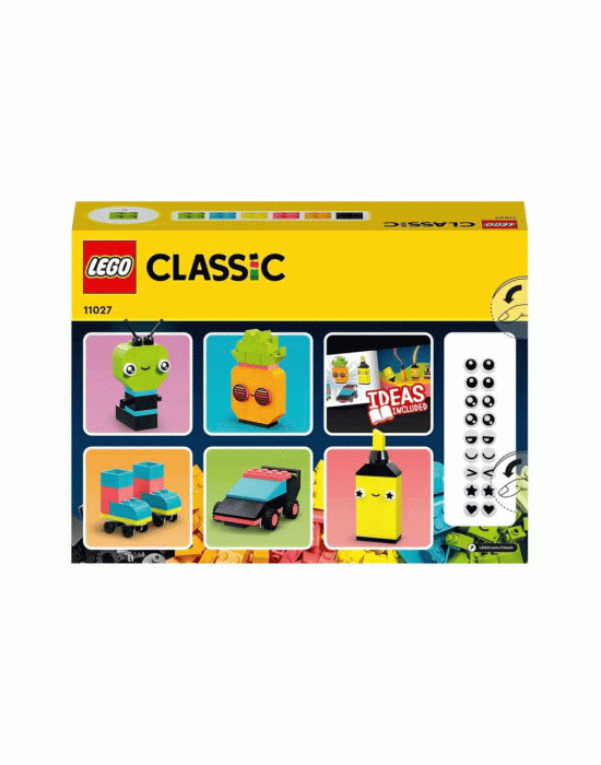 11027 LEGO® Classic Yaratıcı Neon Eğlence Yapım Parçaları 333 parça +5 yaş