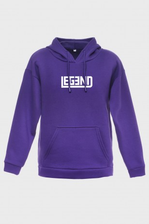 LEGEND MİNİMAL BASKILI KAPÜŞONLU ÜÇ İPLİK SWEATSHIRT OVERSIZE HOODIE